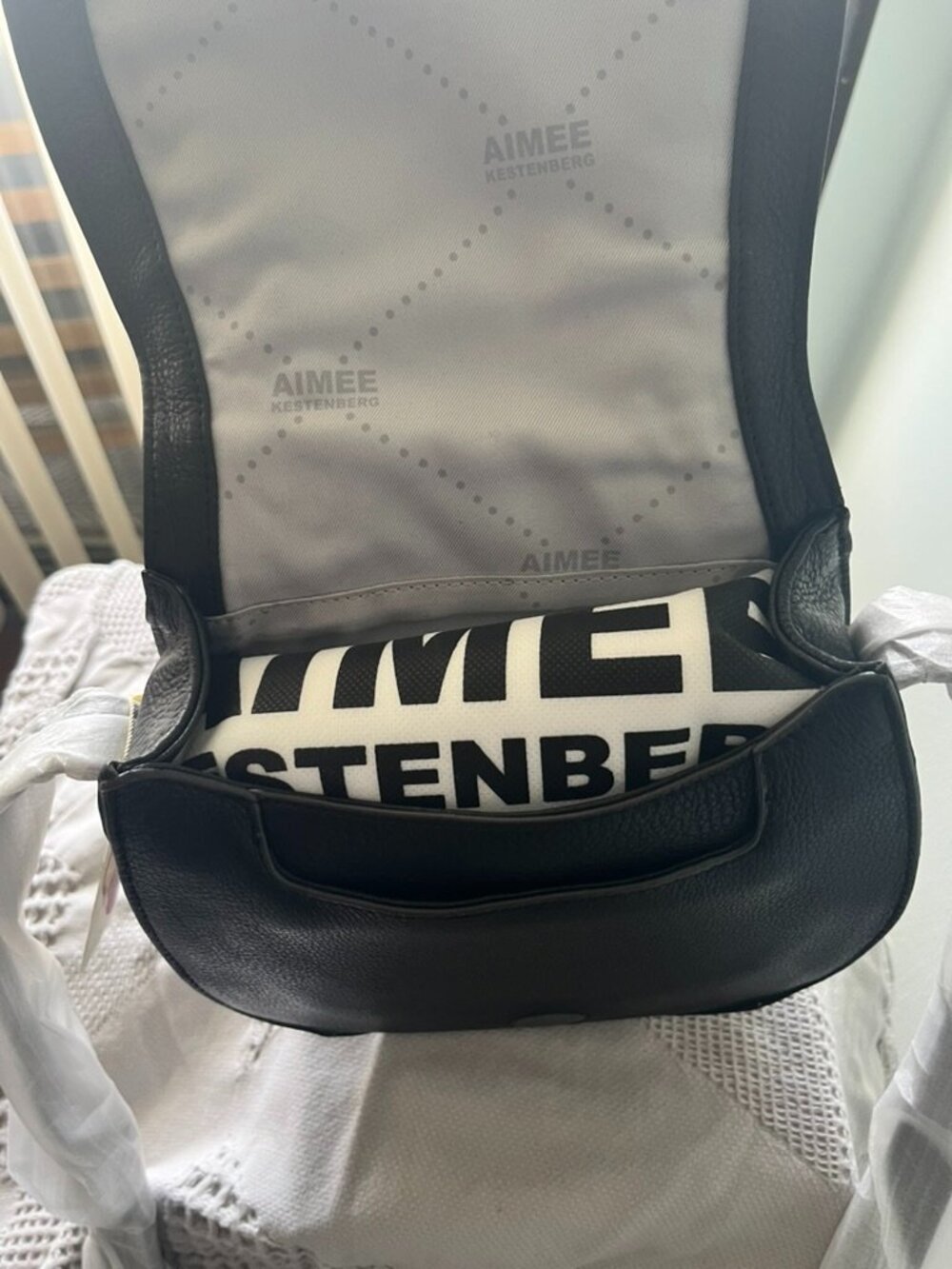 Aimee Kestenberg Crossbody Bag; Black with Calf Hair details - Picture 5 of 5